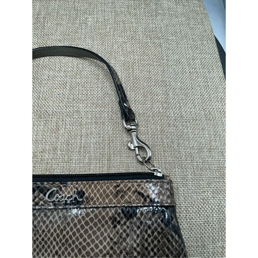 Coach Snake Print Wristlet